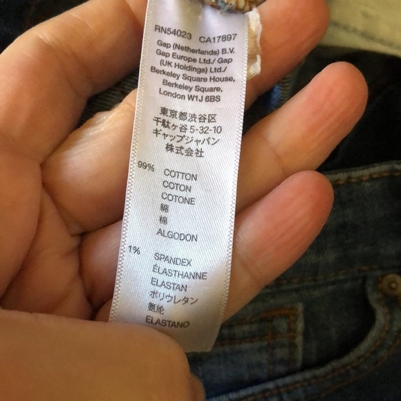 Gap Factory Low Rise Skinny Fit Sz 0/25 Distressed Medium Blue Stretch - Picture 8 of 9